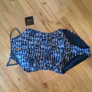 Ellen Tracy one piece tie dye swimsuit